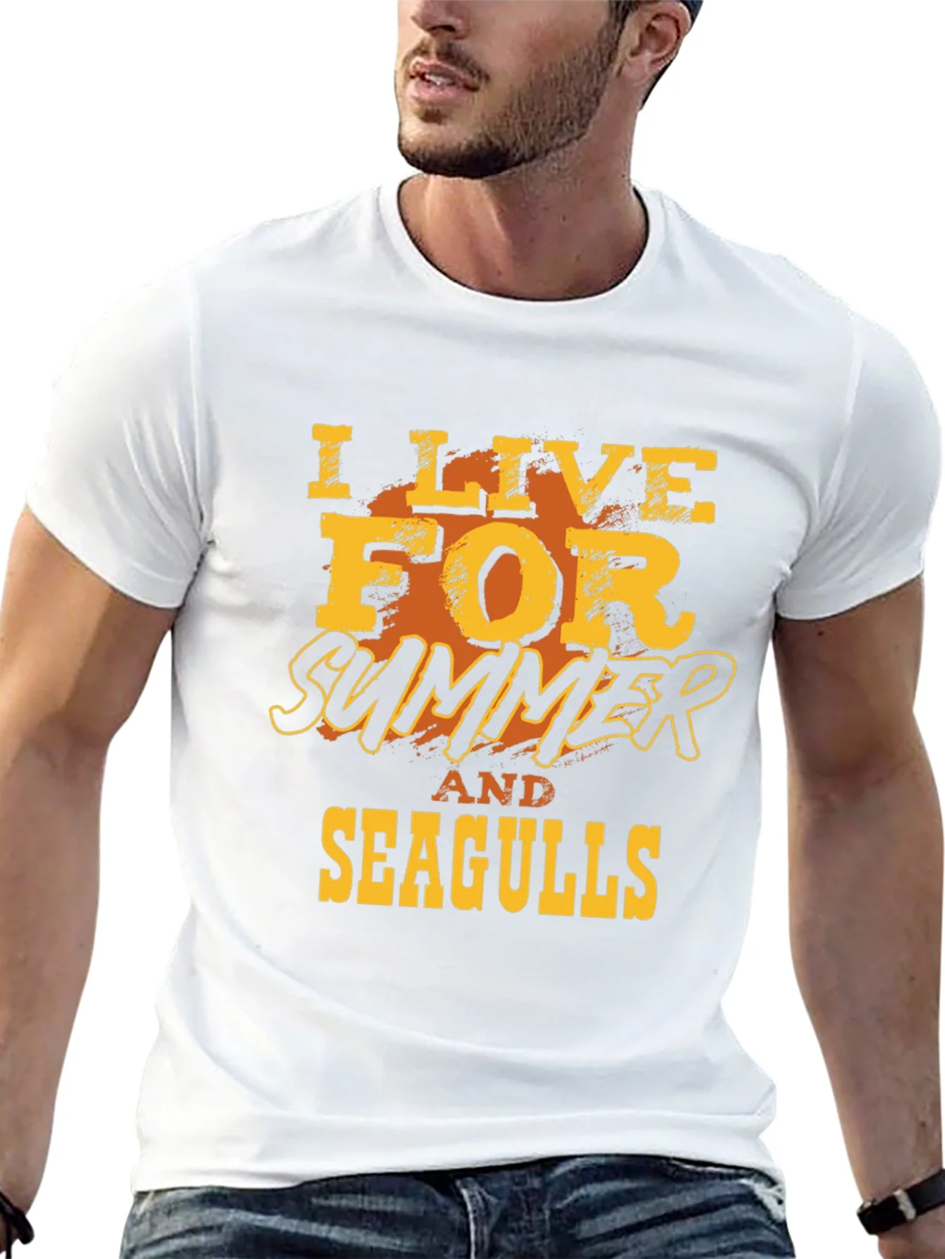 I Live For Summer And Seagulls Graphic T-Shirt