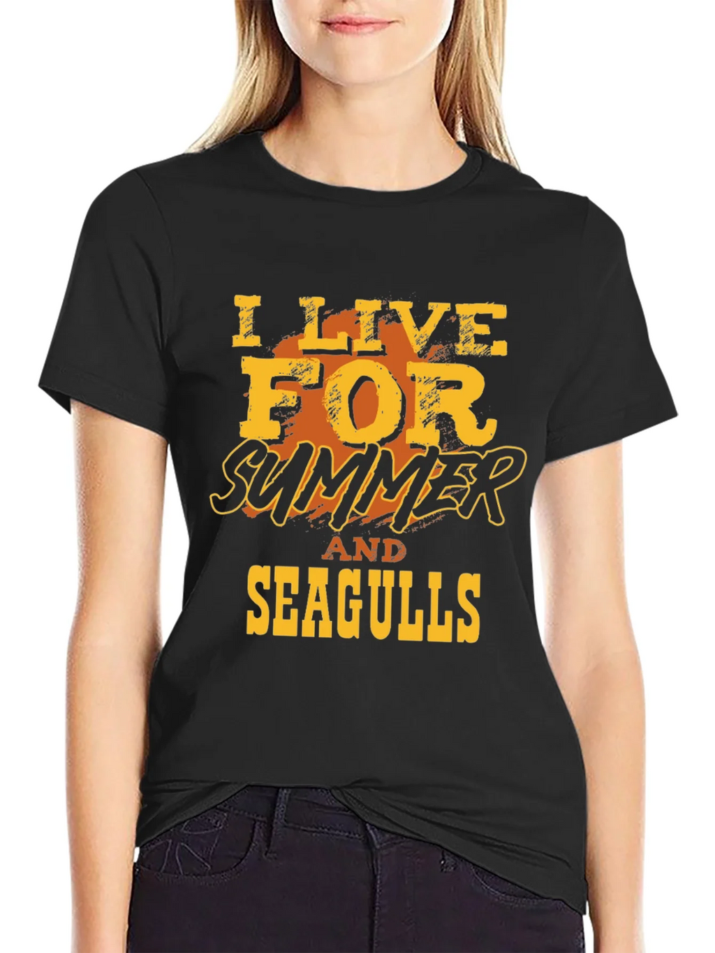 I Live For Summer And Seagulls Graphic T-Shirt