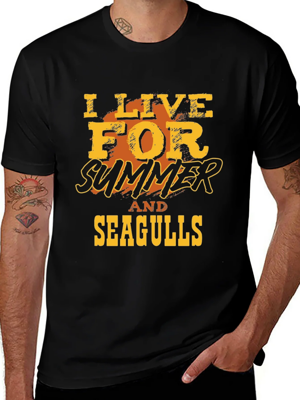 I Live For Summer And Seagulls Graphic T-Shirt