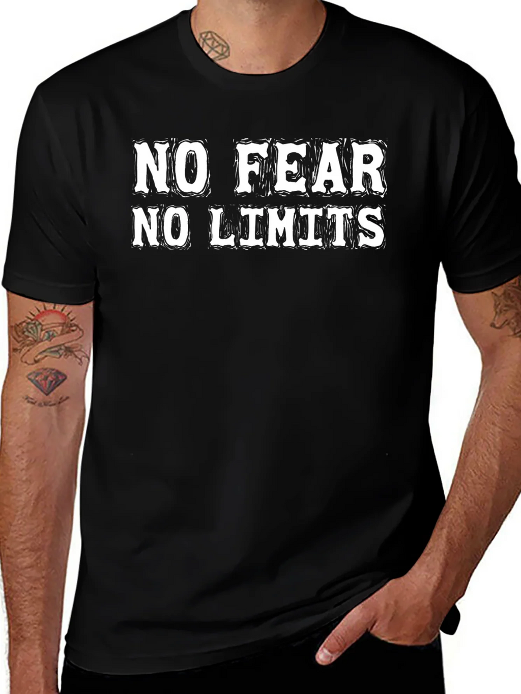 No Fear No Limits Graphic T-Shirt